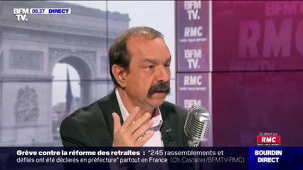 Philippe Martinez (CGT): "La grève est reconductible dans plusieurs secteurs (...) Dans les transports, c'est certain"