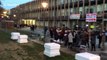 Students blockade university in France during country's strike