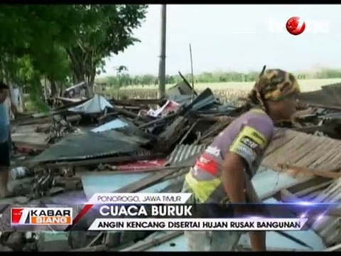 Cuaca Buruk di wilayah Indonesia, Puluhan Rumah Rusak Berat
