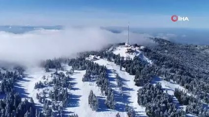 Uludağ'da kar kalınlığı artıyor