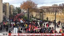 Avignon : les manifestants arrivent à la porte Saint Michel