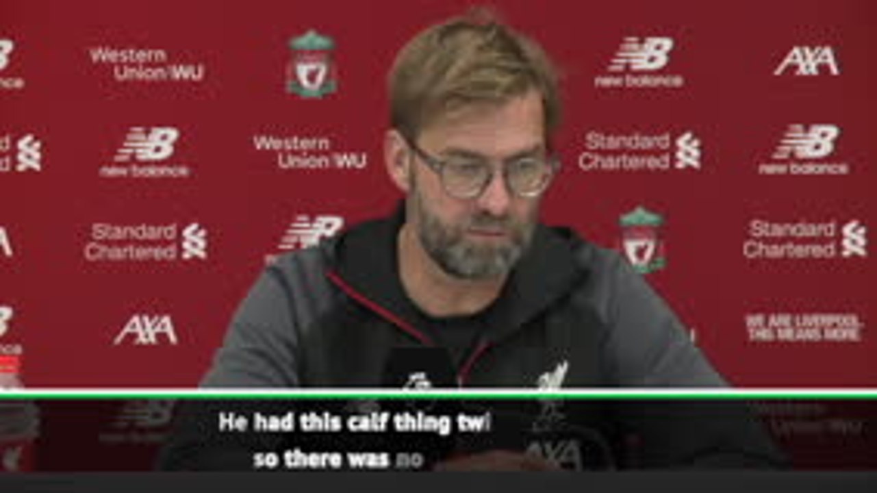 Klopp apologises to Shaqiri after first Liverpool start in seven months