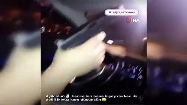 Yanındaki kadına hava atmak için havaya ateş açan maganda tutuklandı