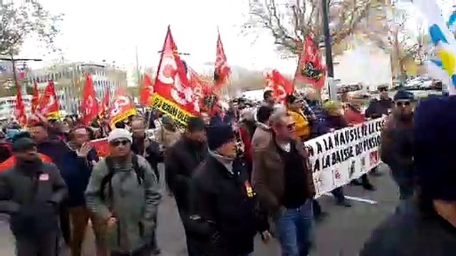 Valence : les manifestants dans la rue contre la réforme des retraites