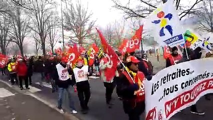 Grève du 5 décembre : départ du cortège à Verdun