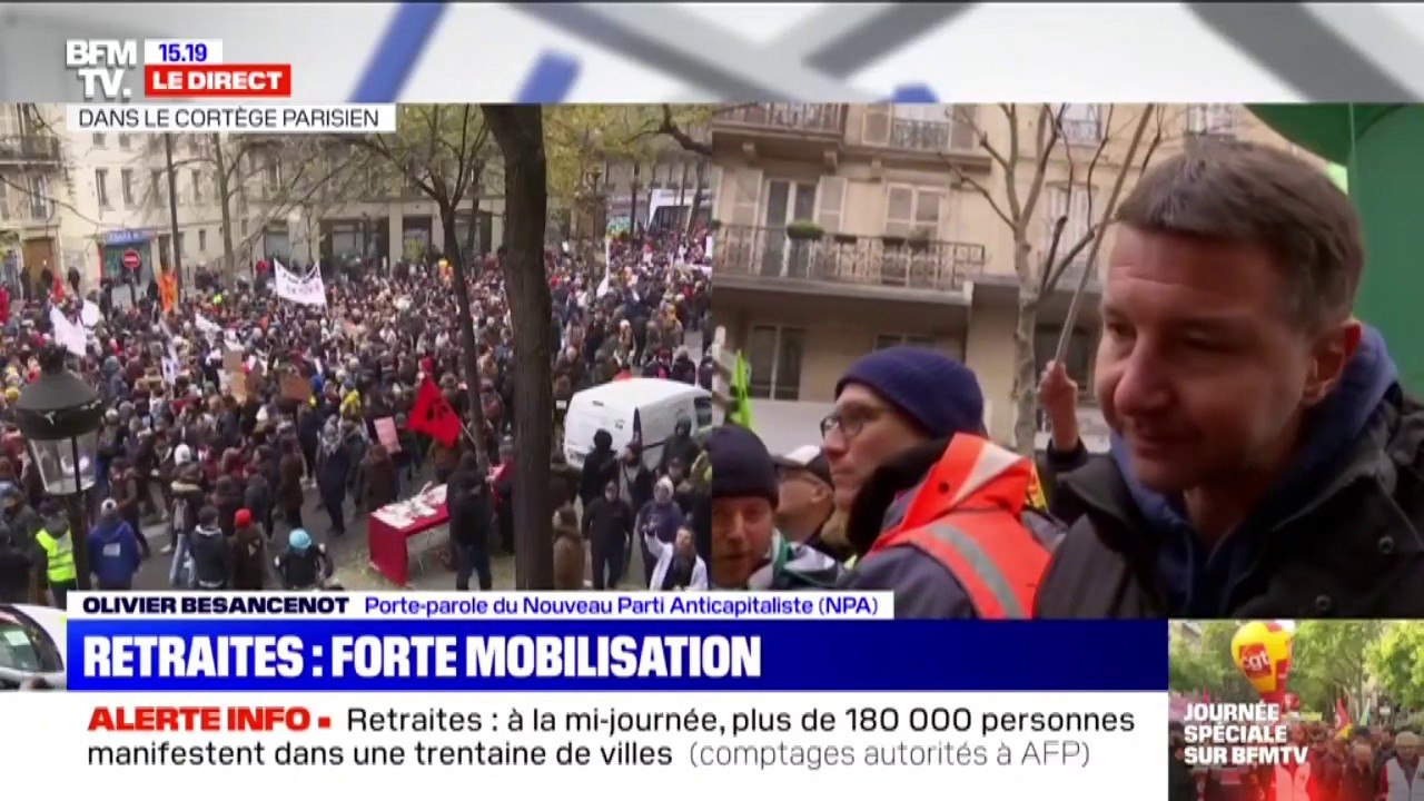 Olivier Besancenot (NPA) sur la grève: "C'est un mouvement d'ensemble qui ne fait que débuter et c'est encore plus fort qu'en 1995"