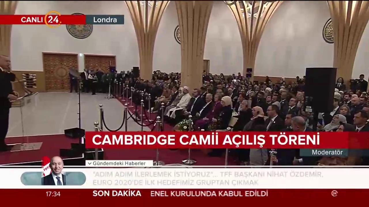#CANLI Başkan Erdoğan Cambridge Cami Açılış Töreni'nde