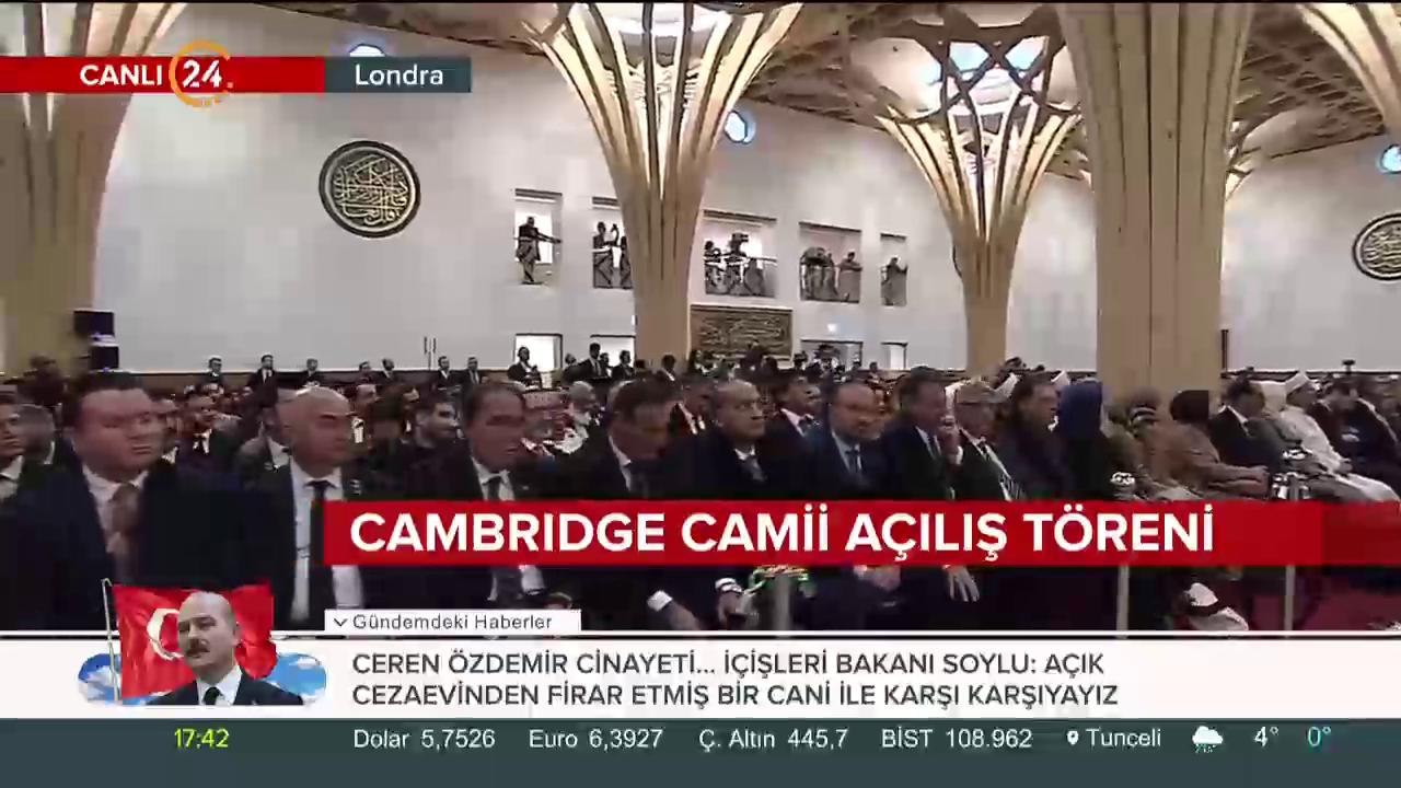 #CANLI Başkan Erdoğan Cambridge Cami Açılış Töreni'nde