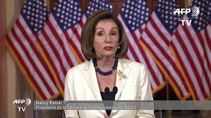 Presidenta de la Cámara baja de EEUU pide redactar cargos para juicio político de Trump