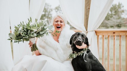 Alabama Bride’s “First Look” Photos with Her Beloved Labrador Are Just the Sweetest Thing