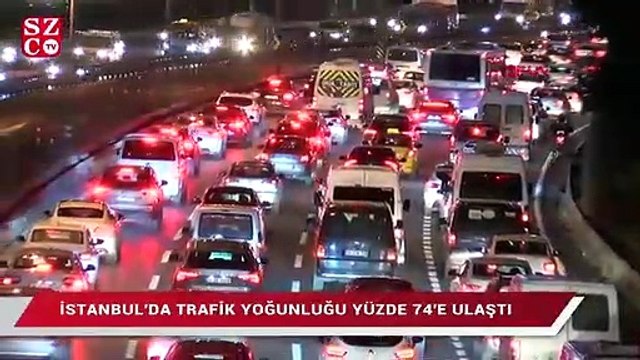 İstanbul'da trafik yoğunluğu yüzde 74'e ulaştı
