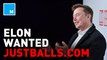 Elon Musk considered buying justballs.com domain