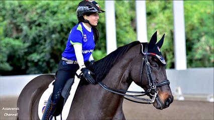 เจ้าฟ้าสิริวัณฯ ทรงฝึกซ้อมก่อนเข้าร่วมการแข่งขันขี่ม้าในรายการ FEI Asian Championships Pattaya 2019