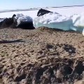 Des vagues de glaces sur le lac Baïkal. Phénomène impressionnant