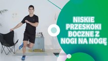 Niskie przeskoki boczne z nogi na nogę - Jesteś Fit