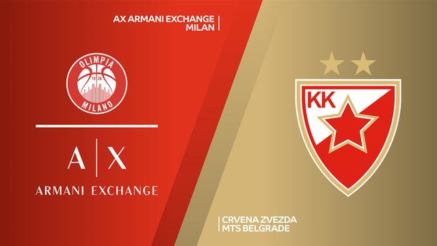 AX Armani Exchange Milan - Crvena Zvezda mts Belgrade Highlights | EuroLeague, RS Round 12