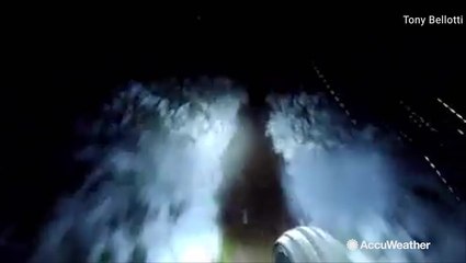 "It is wild and wooly out tonight." Taking a ride down a snow-covered trail