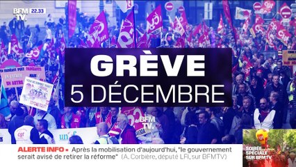 Grève du 5 décembre: démonstration de force pour les syndicats (2/3) - 05/12