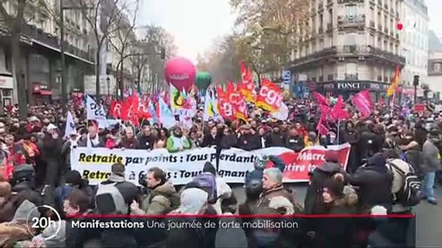 Résumé de la manifestation et de la première journée de grève le 5 décembre dans les rues de Paris