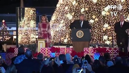 Melania Trump bringt Weihnachtsbaum in Washington zum Leuchten