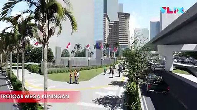 Penampakan Revitalisasi Pedestrian Jalan Satrio Casablanca