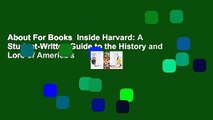 About For Books  Inside Harvard: A Student-Written Guide to the History and Lore of America's