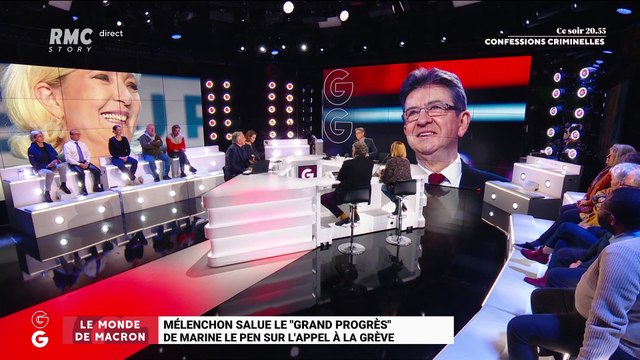 Le monde de Macron: Mélenchon salue le grand progrès de Marine Le Pen sur l'appel à la grève - 06/12