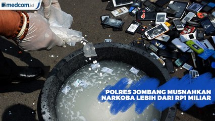 Polres Jombang Musnahkan Narkoba Lebih dari Rp1 Miliar