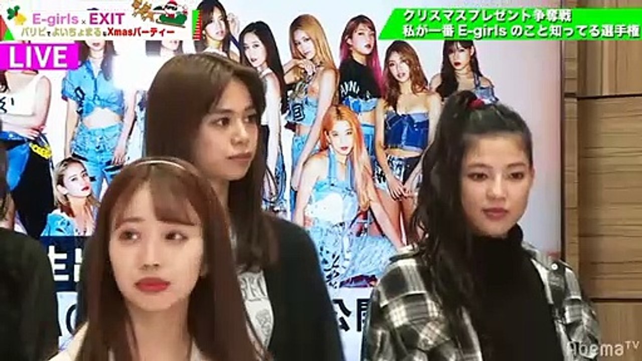E-girls made a live appearance on Abema TV! pt.1