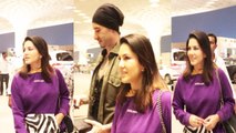 GORGEOUS Sunny Leone With Husband Daniel SPOTTED At Mumbai Airport