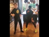 Victoria Beckham and son Romeo bring out their moves and dance to Spice Girls