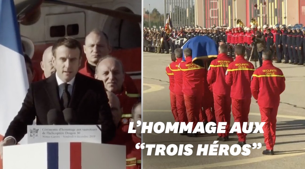 À Nîmes, Macron rend hommage aux 3 secouristes morts lors des intempéries