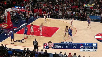 Basketball: Tobias Harris takes off for one-handed hammer