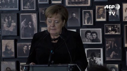 Merkel: Auschwitz "ist fester Teil unserer nationalen Identität"