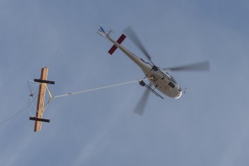 Travaux d'héliportage au col de la Schlucht