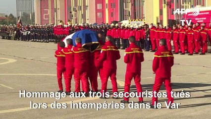 Macron rend hommage aux trois secouristes tués en hélicoptère