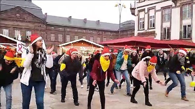 Les élèves-infirmiers de l'IFSI de Saverne se mobilisent pour le Téléthon et entament une flash-mob