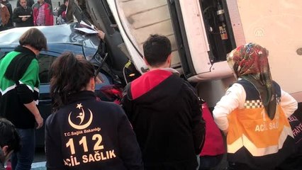 İzmit'te 5 aracın karıştığı zincirleme trafik kazasında 1 kişi yaralandı