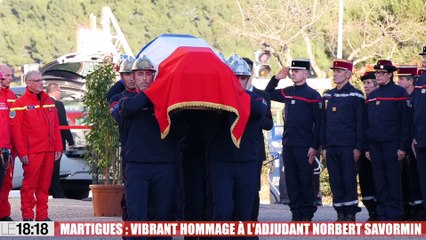 L'hommage au pompier Norbert Savornin  à Martigues