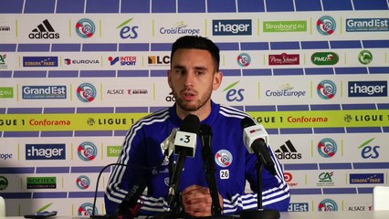 Adrien Thomasson en conférence de presse avant la réception de Toulouse