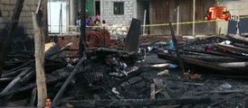 Incendio consumió 10 viviendas en el cantón Jujan