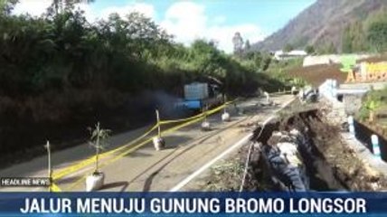 Jalur Menuju Gunung Bromo Longsor