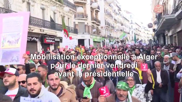 Foule exceptionnelle à Alger pour le dernier vendredi avant la présidentielle (AFP)