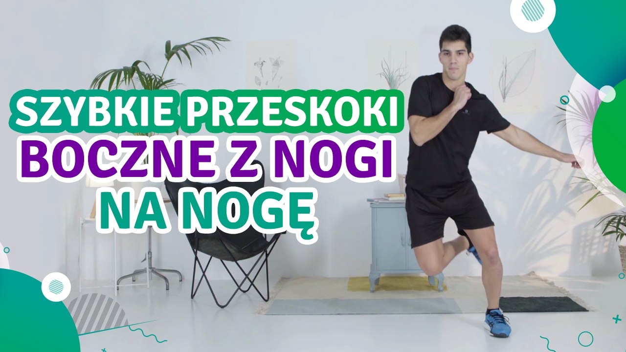 Szybkie przeskoki boczne z nogi na nogę - Jesteś Fit