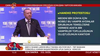 Başkan Erdoğan konuşuyor