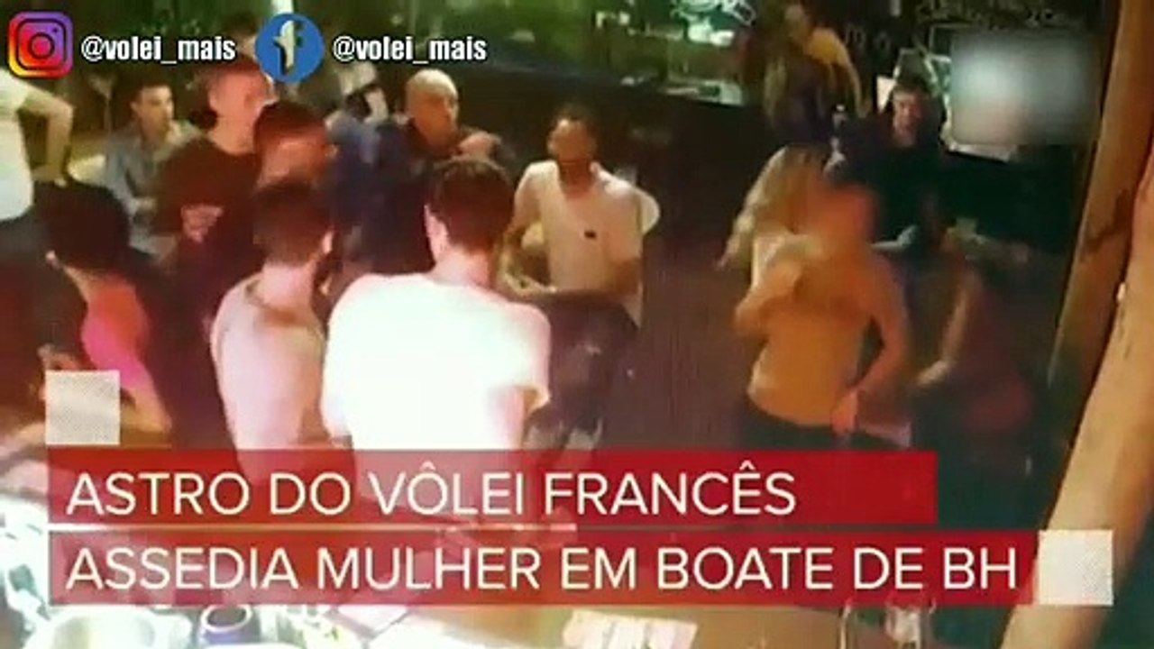 Les images de l'agression de Ngapeth à une femme dans un bar