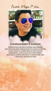 Família convida para missa de 7º dia de empresário Ivaldo Júnior, em Cajazeiras