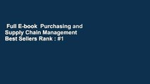 Full E-book  Purchasing and Supply Chain Management  Best Sellers Rank : #1