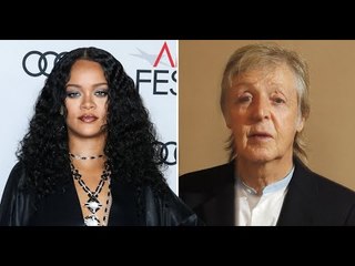 Rihanna and Paul McCartney have a &#39;Rihunion&#39; as they run into each other on the plane