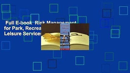 Full E-book  Risk Management for Park, Recreation, and Leisure Services  For Kindle